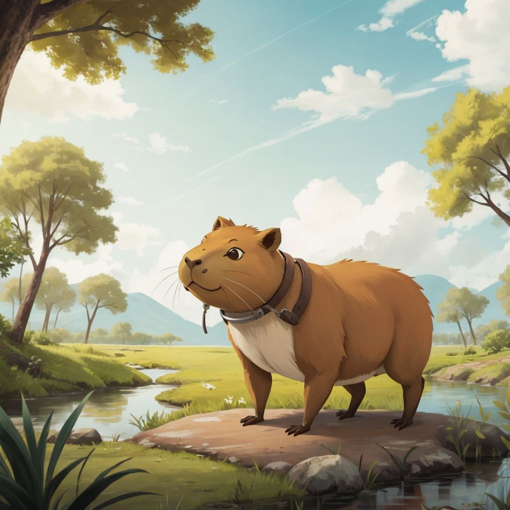 El capibara explorador y la cascada mágica