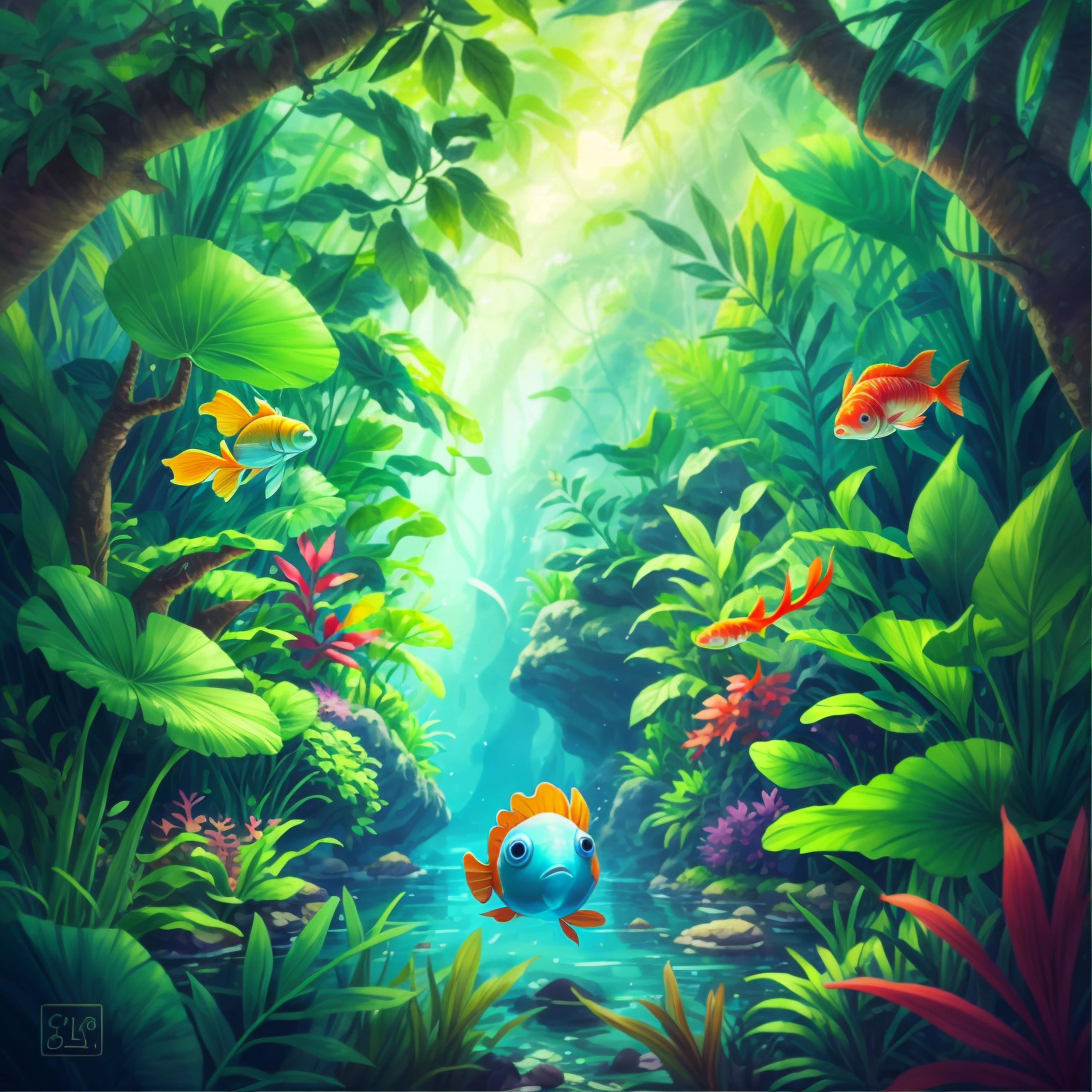 FISH IN JUNGLE